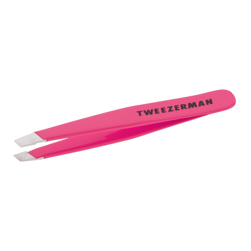 Tweezerman Mini Slant Tweezer Neon Pink, matkapinsetit