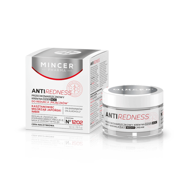 Mincer Pharma AntiRedness Anti-Wrinkle Day & Night Cream 50ml, kiinteyttävä 24h hoitovoide