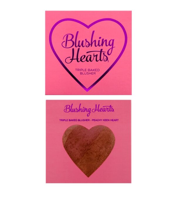 Makeup Revolution I Love Makeup Heart Blusher Peachy Keen Heart - Image 2