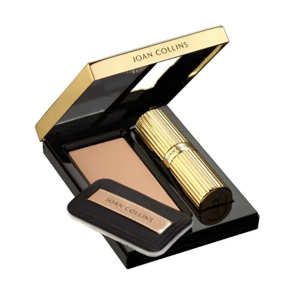 JOAN COLLINS Lipstick & Powder Compact Duo, puuteri ja huulipunapaletti