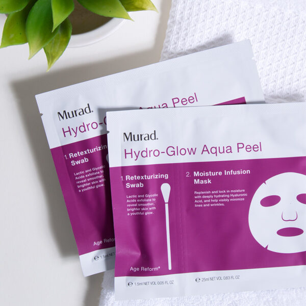 Murad Hydro-Glow Aqua Peel, kuorivat kosteusnaamiot 4kpl - Image 2