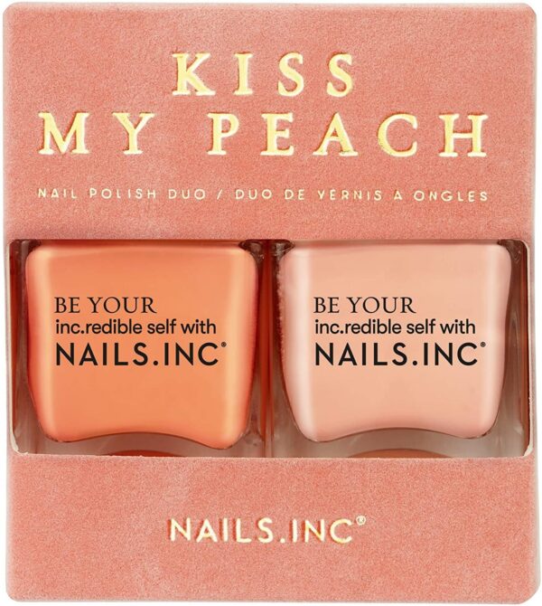 NailsInc Duo Kiss My Peach kynsilakkaduo