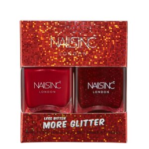 NailsInc Duo Set Less Bitter More Glitter kynsilakkaduo