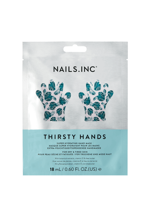 NailsInc Thirsty Hands Hand Mask, kosteuttavat kuitukangashansikkaat