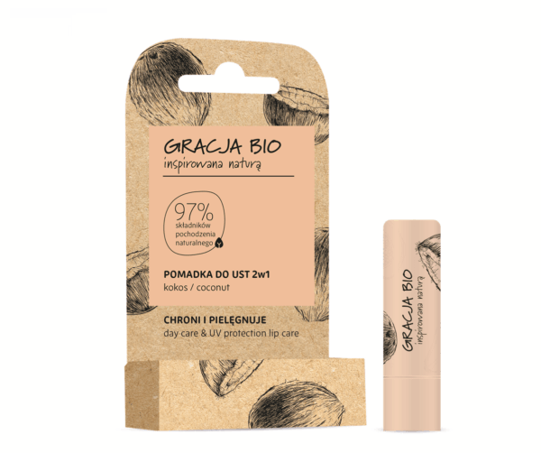Gracja Bio Lip Balm 2in1 Coconut, huulihoide