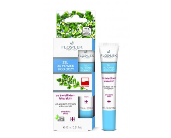 FLOSLEK Lid and Undereye Gel with EYEBRIGHT, Pantenol
