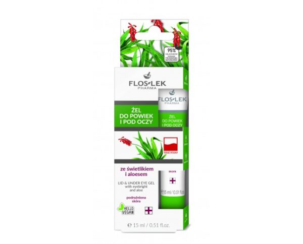 FLOSLEK Lid and Undereye Gel with EYEBRIGHT, Aloe vera