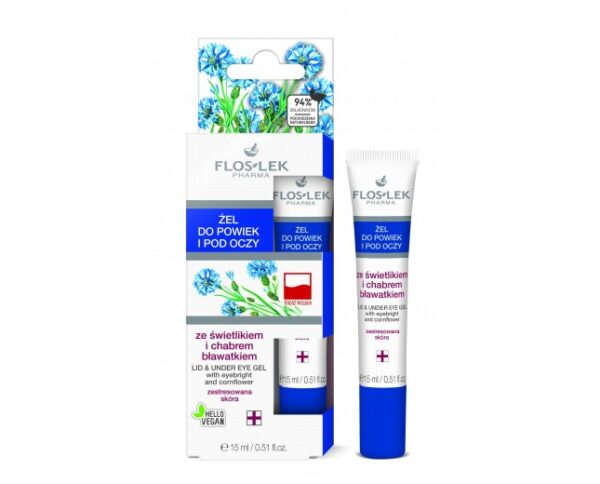 FLOSLEK Lid and Undereye Gel with EYEBRIGHT, Cornflower