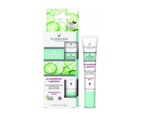 FLOSLEK Lid and Undereye Gel with EYEBRIGHT, Cucumber