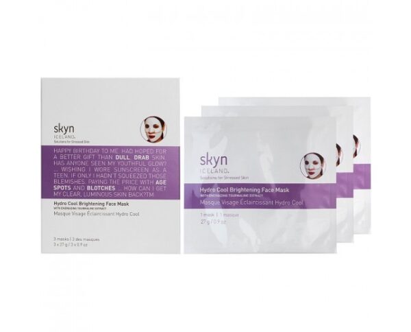 skyn ICELAND Hydro Cool Brightening Face Mask 3kpl, kangasnaamio