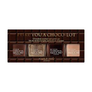 NailsInc I Like You A Choco-Lot Chocolate Scented Nail Polish Set, kynsilakkasetti