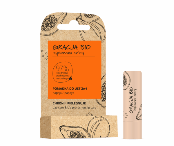 Gracja Bio Lip Balm 2in1 Papaya, huulihoide