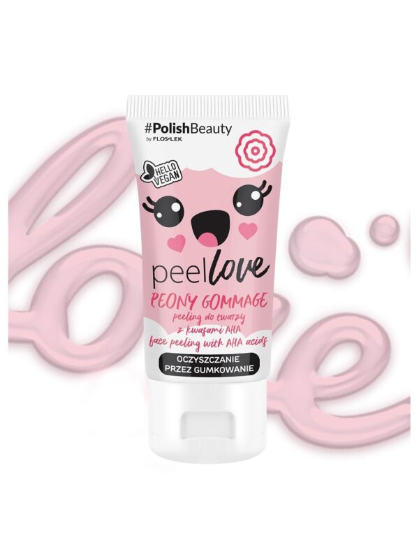 FLOSLEK peellove face peeling with AHA acids Peony, hellävarainen kuorinta