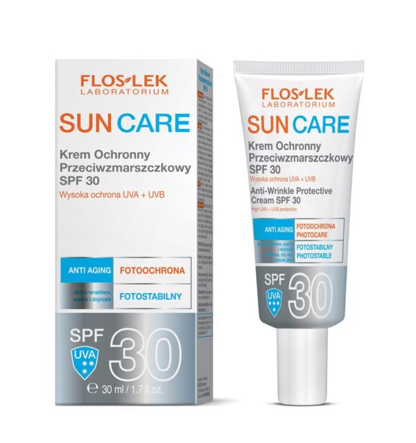 Floslek Sun Anti-Wrinkle Protective Cream SPF30 30ml, aurinkosuojavoide