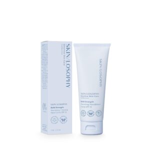 Skinlosophy Build Strength Nourishing Hand&Neck Creme SPF15 75ml, ravitseva käsi- ja kaulavoide