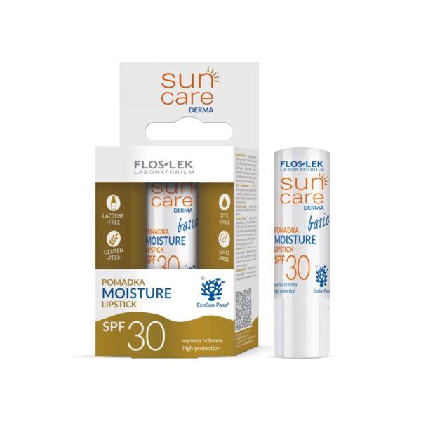 Floslek Sun Moisture Lipstick SPF30 3,8g, aurinkosuojapuikko huulille