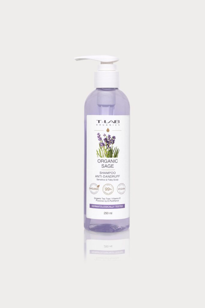 T-LAB Organic Sage Anti-Dandruff Shampoo 250ml, shampoo