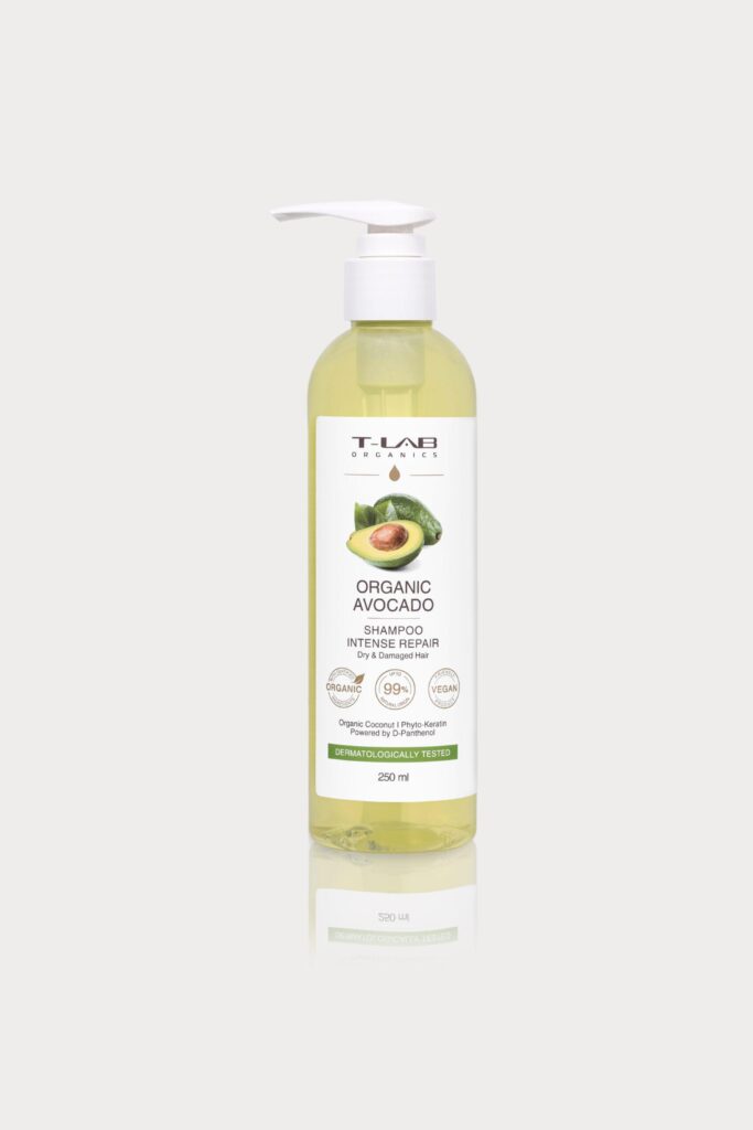 T-LAB Organic Avocado Intense Repair Shampoo 250ml, shampoo