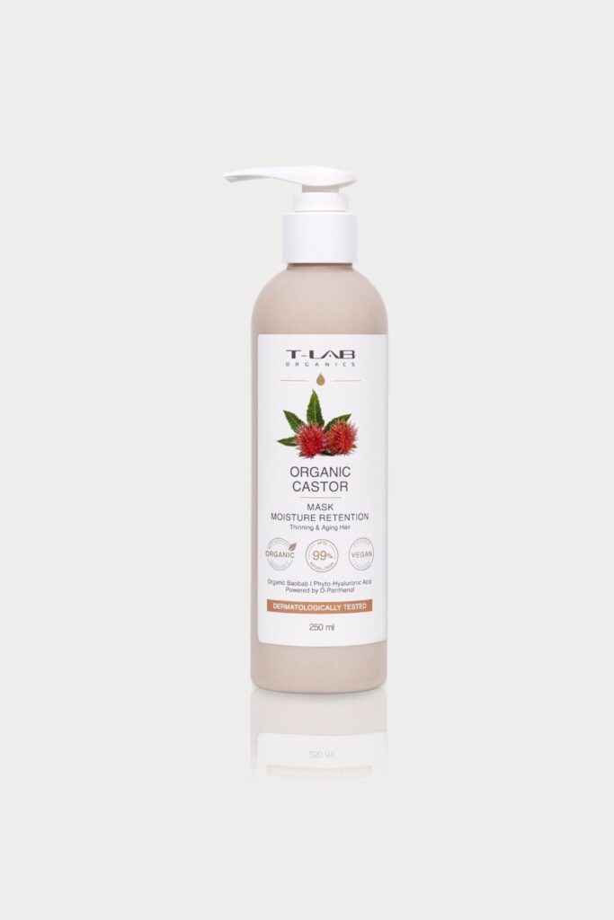 T-LAB Organic Castor Moisture Retention Mask 250ml, hoitoaine