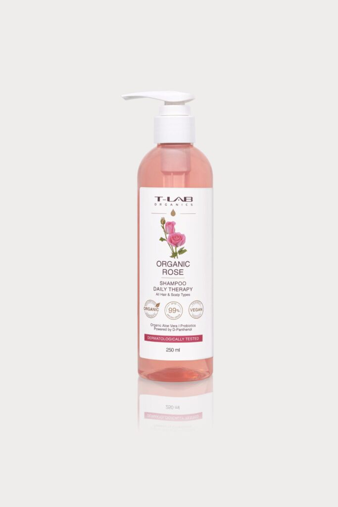 T-LAB Organic Rose Daily Therapy Shampoo 250ml, shampoo