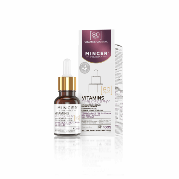 Mincer Pharma VitaminsPhilosophy Strenghtening Serum for Face&Neck 15ml, tehoseerumi