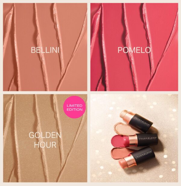 Youngblood Decadent Trio in Peach 3x2,5g, lahjapakkaus - Image 2