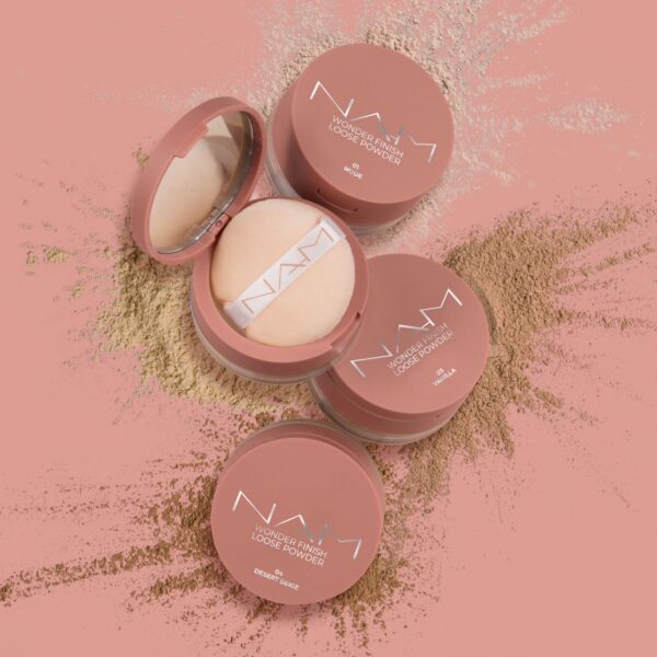 NAM Wonder Finish Loose Powder 03 Vanilla, jauhepuuteri - Image 4