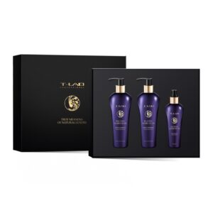 T-LAB Blond Ambition Purple Ritual Set, lahjapakkaus vaaleille hiuksille, 3 tuotetta