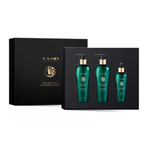 T-LAB Natural Lifting Ritual Set, hiuksia tuuhentava lahjapakkaus, 3 tuotetta