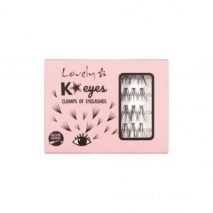 Lovely K Eyes Clumps Of Eyelashes, 60 kpl irtoripsitupsut ja liima