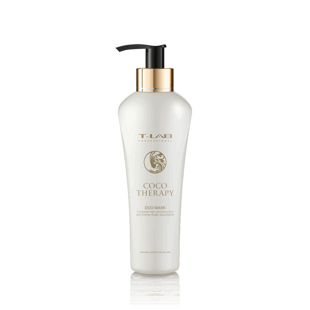 T-LAB Coco Therapy Duo Mask 300ml, hiusnaamio käsitellyille ja vaurioituneille hiuksille