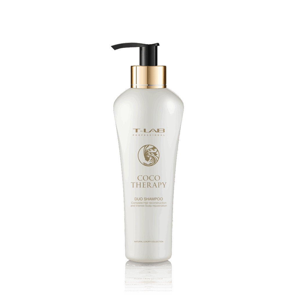 T-LAB Coco Therapy Duo Shampoo 300ml, shampoo käsitellyille ja vaurioituneille hiuksille