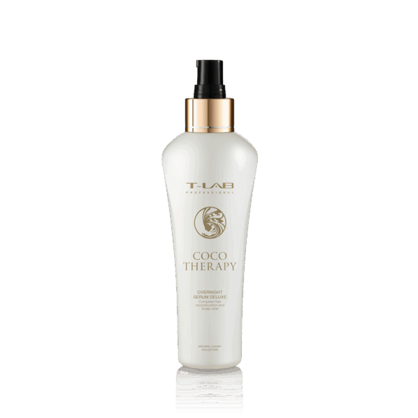 T-LAB Coco Therapy Overnight Serum Deluxe, seerumi käsitellyille ja vaurioituneille hiuksille