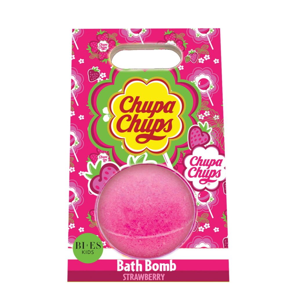 Bies Chupa Chups Bath Bomb Strawberry 165g, kylpypommi