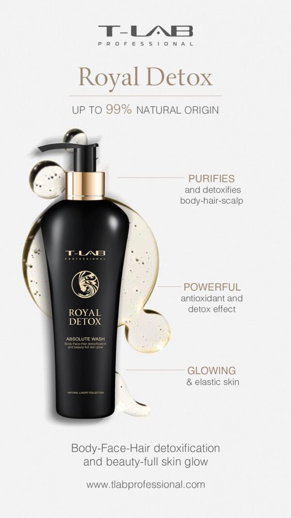 T-LAB Royal Detox Absolute Wash -vartalonpesugeeli 300ml - Image 2