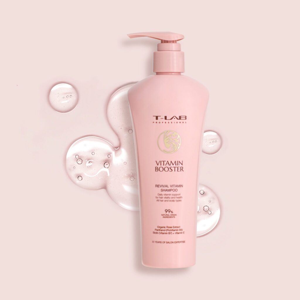 T-LAB Vitamin Booster Revival Vitamin Shampoo 300ml, elvyttävä shampoo kaikille hiustyypeille