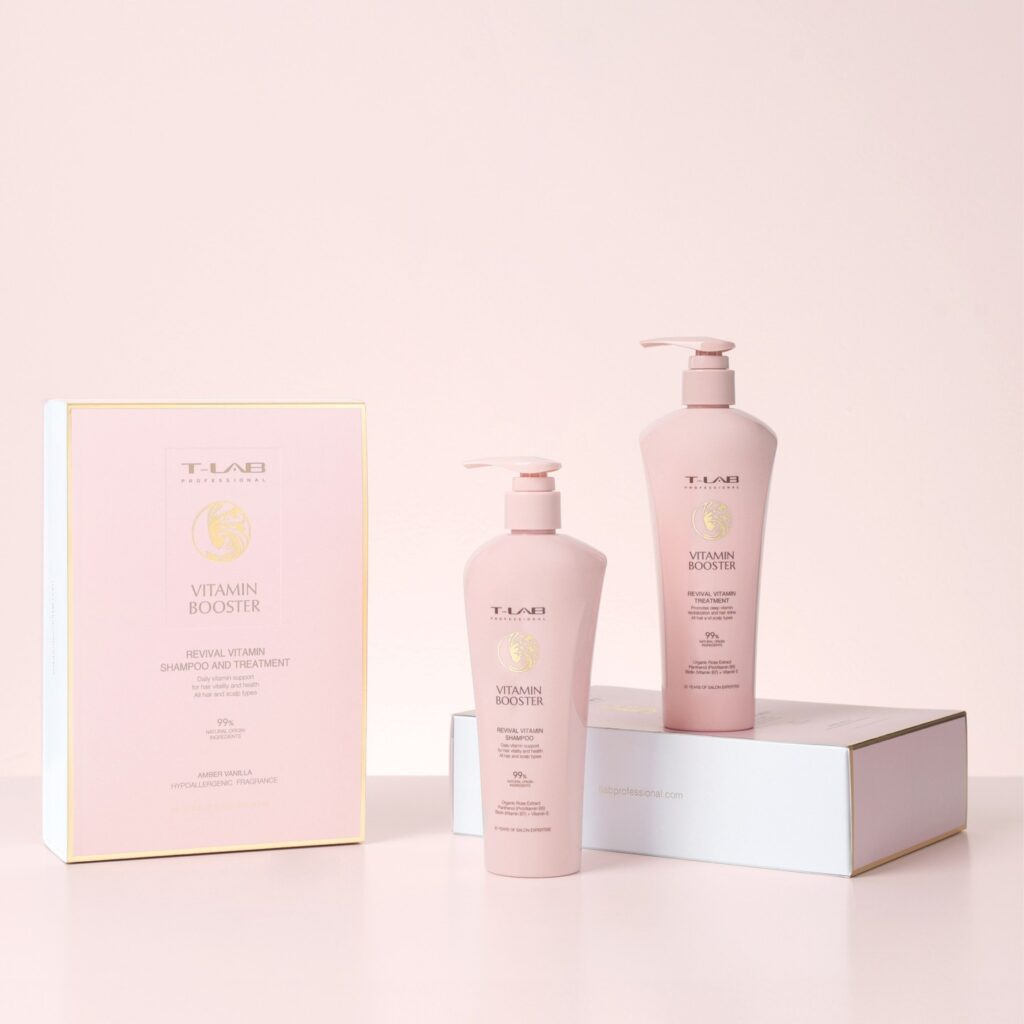 T-LAB Vitamin Booster Duo Set, hiustenhoitopakkaus 2 tuotetta