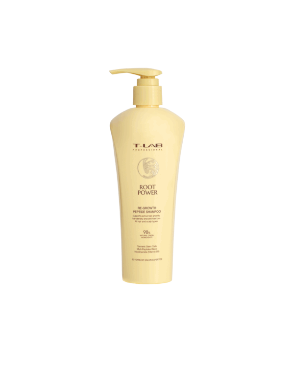 T-LAB Root Power Re-Growth Peptide Shampoo -hiustenkasvua tukeva shampoo kaikille hiustyypeille 300ml