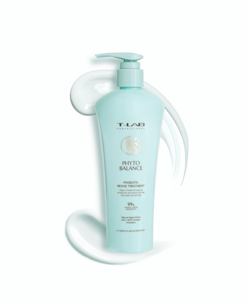 T-LAB Phyto Balance Probiotic Revive Treatment 300ml, hoitoaine rasvoittuville hiuksille