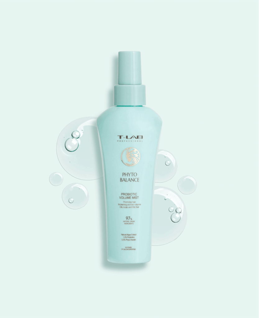 T-LAB Phyto Balance Probiotic Volume Mist 150ml, tuuheuttava hoitosuihke veltoille hiuksille