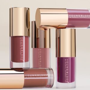 Youngblood Everglow Lip Oil 4,75ml, volyymia tuova peptidihuuliöljy