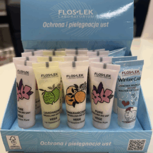 Floslek huulivoideteline, sis. 20kpl huulivaseliineja