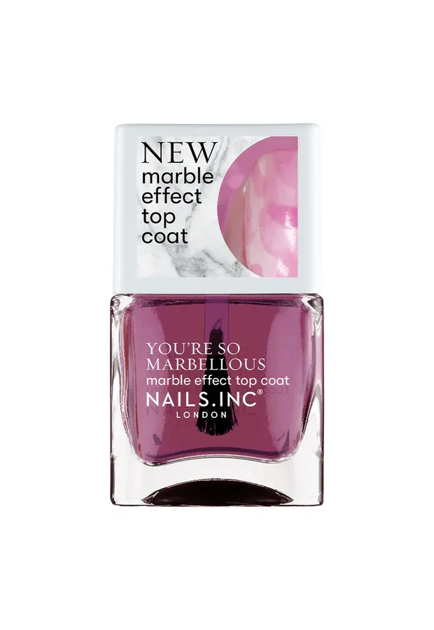 NailsInc Marble Effect Top Coat May The Quartz Be With You 14ml, marmoripäällyslakka