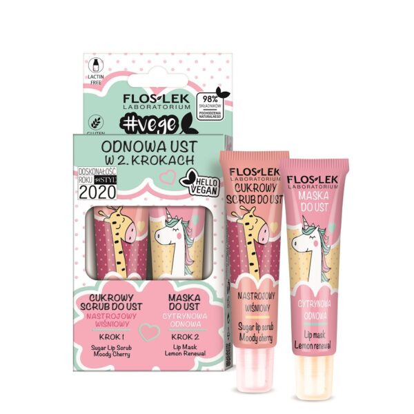 Floslek Lip Renewal In 2 Steps, huulikuorinta ja huulivoide