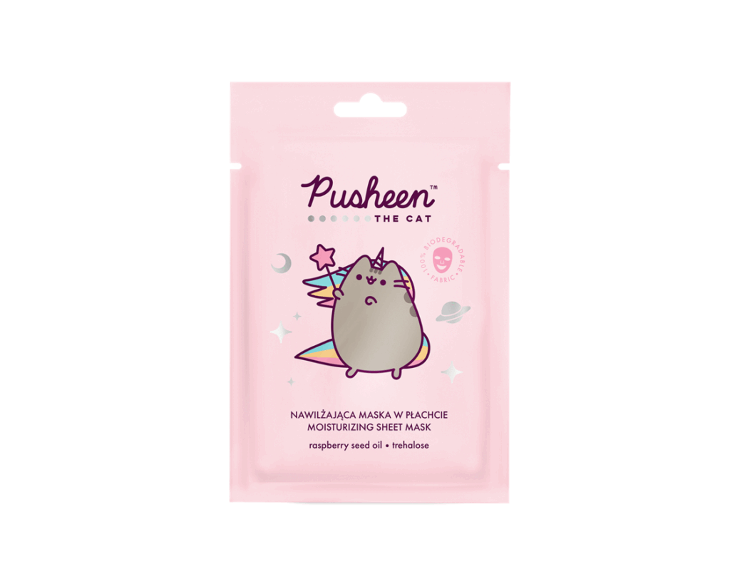 AURA Pusheen Moisturising Sheet Mask Raspberry Kasvonaamio 17g