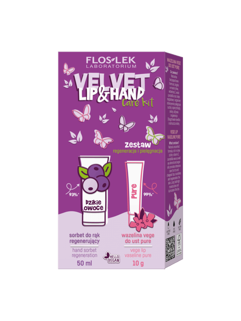 Floslek Lip & Hand Care Kit Velvet 50ml+10g, käsivoide ja huulivoide