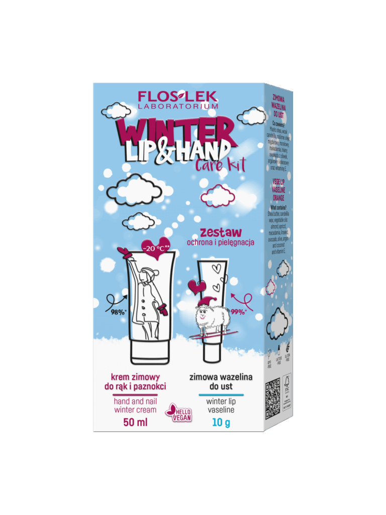 Floslek Lip & Hand Care Kit Winter 50ml+10g, käsivoide ja huulivoide