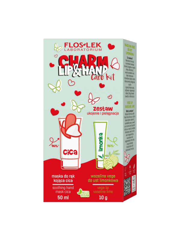 Floslek Lip & Hand Care Kit Charm 50ml+10g, käsivoide ja huulivoide