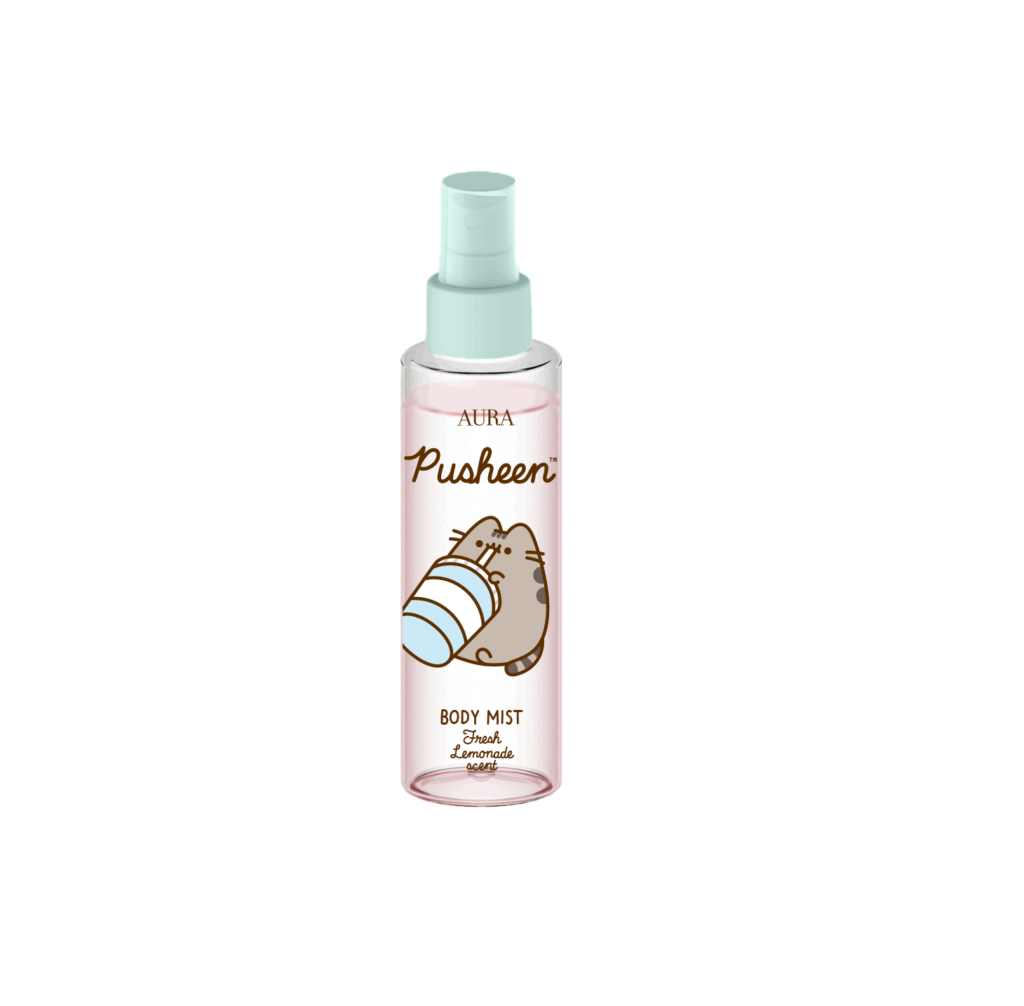 AURA Pusheen Fresh Lemonade Scent Body Mist 100ml, vartalotuoksu