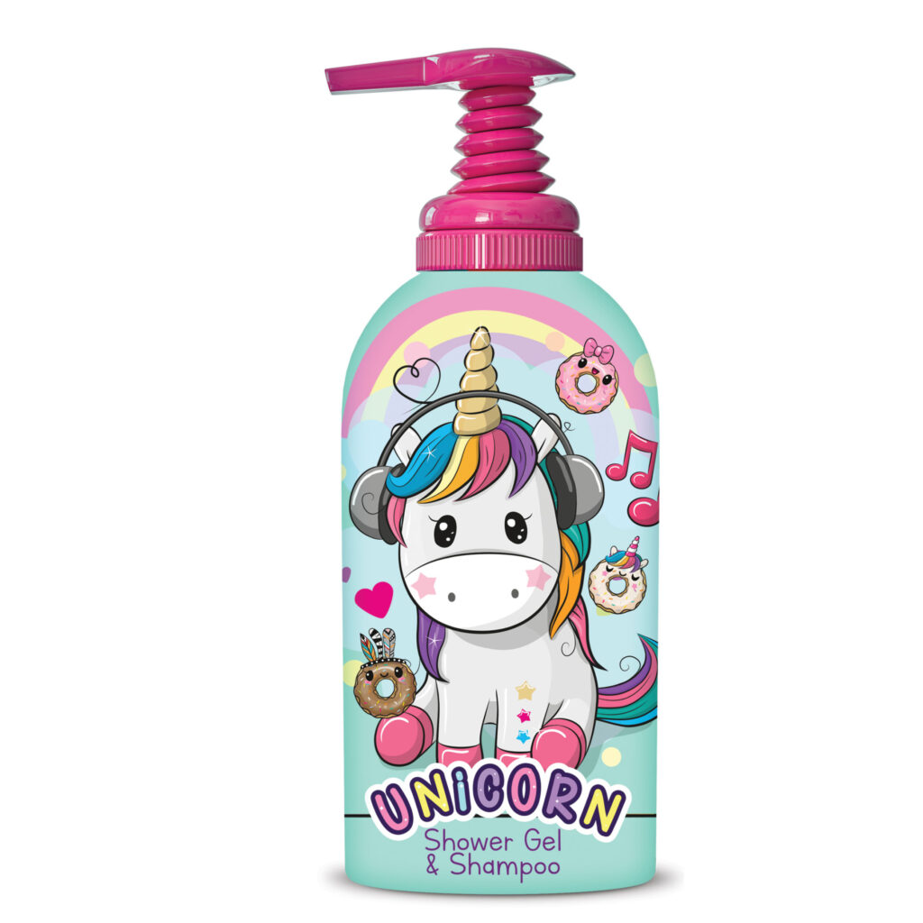 Bies Unicorn 2in1 Shower Gel Music 1000ml, suihkugeeli